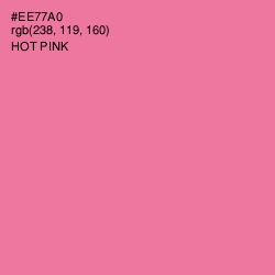 #EE77A0 - Hot Pink Color Image
